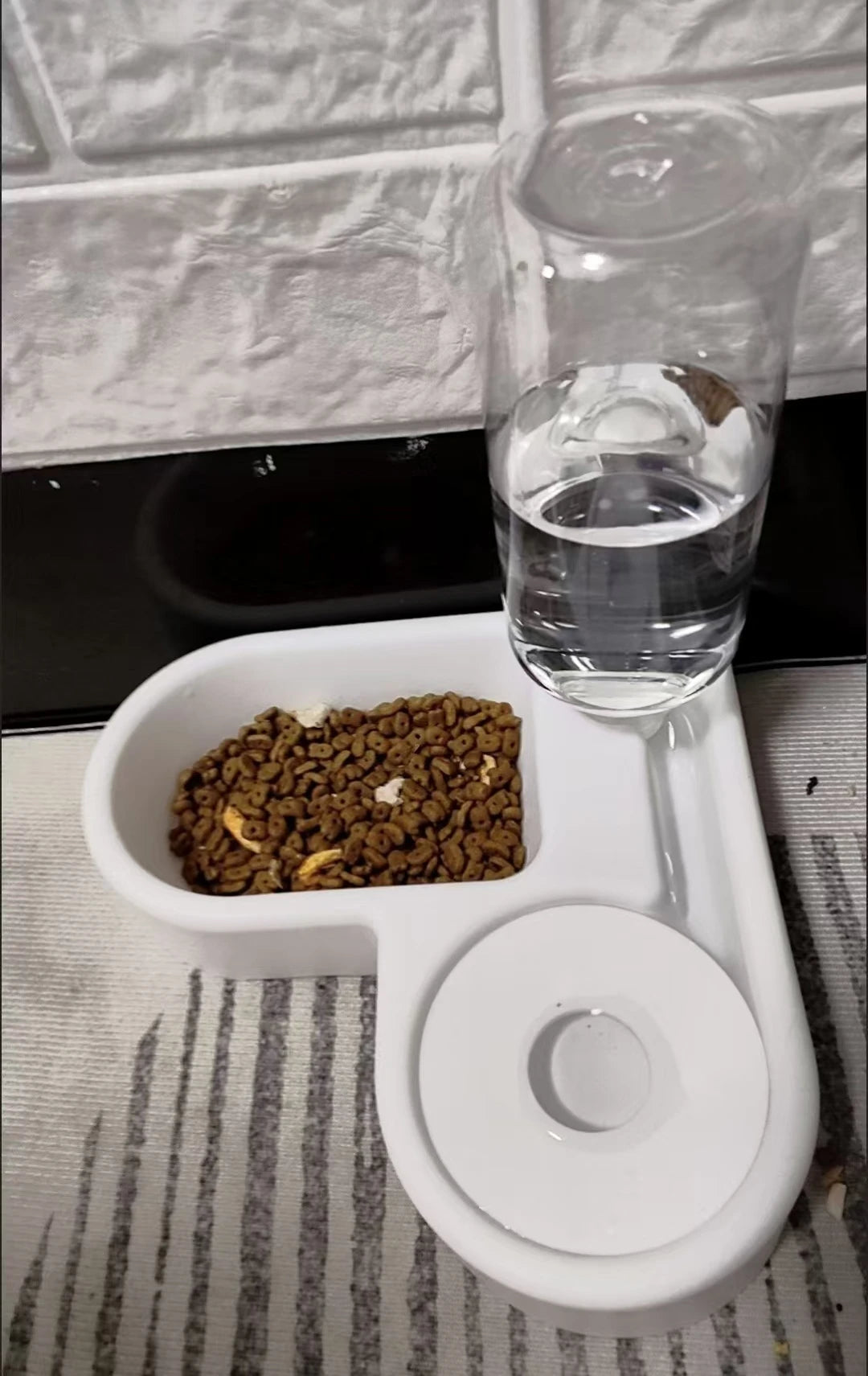 Double Dog and Cat Bowl-Pet and Food Bowl Set with, Pet Feeding Bowl Suitable for Cats and Small Dogs