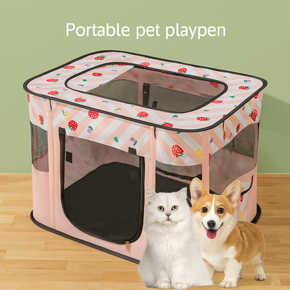 Portable Foldable Pet Playpen – Breathable, Spacious & Escape-Proof