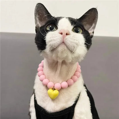 Cute Cat Collar Puppy Accessories Pet Pearl Collar Dog Princess Necklace Cat Jewelry Dog Chain Chihuahua Wedding Jewelry