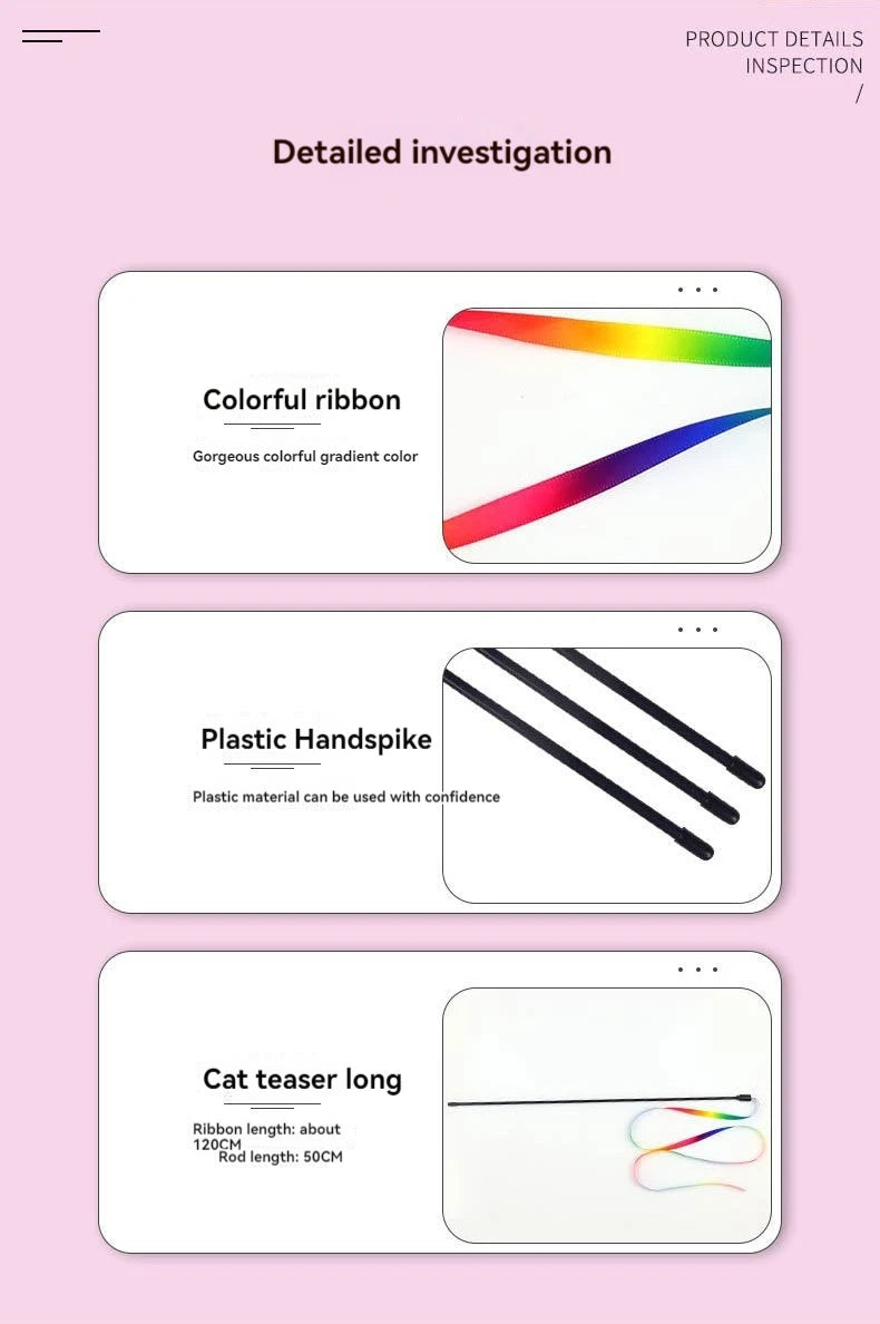 1 PC Teasing Cat Stick Outside Teasing Cat Toys Teasing Cat Teasing Dog Toys Teasing Cat Stick Interactive Fun Pet Supplies