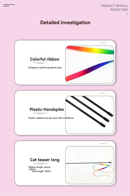 1 PC Teasing Cat Stick Outside Teasing Cat Toys Teasing Cat Teasing Dog Toys Teasing Cat Stick Interactive Fun Pet Supplies