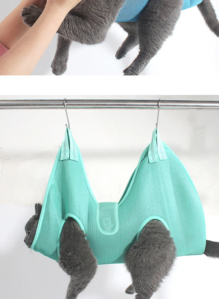 Cat Dog Grooming Nail Cutting Anti Scratch Bite Fixed Bag Bath Trimming Restraint Bag Pet Beauty Hammock Hanging Pet Supply Set
