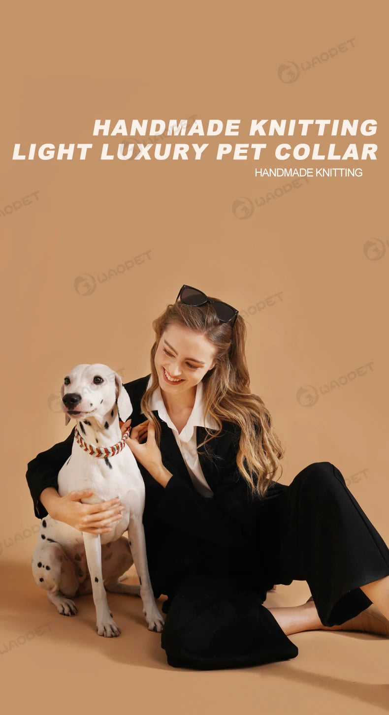 Pet Supplies Handmade Dog Collar Fashion Colorful Design Cat Neck Ring For Outdoor Walking Dog Collar High-End Adjustable Collar