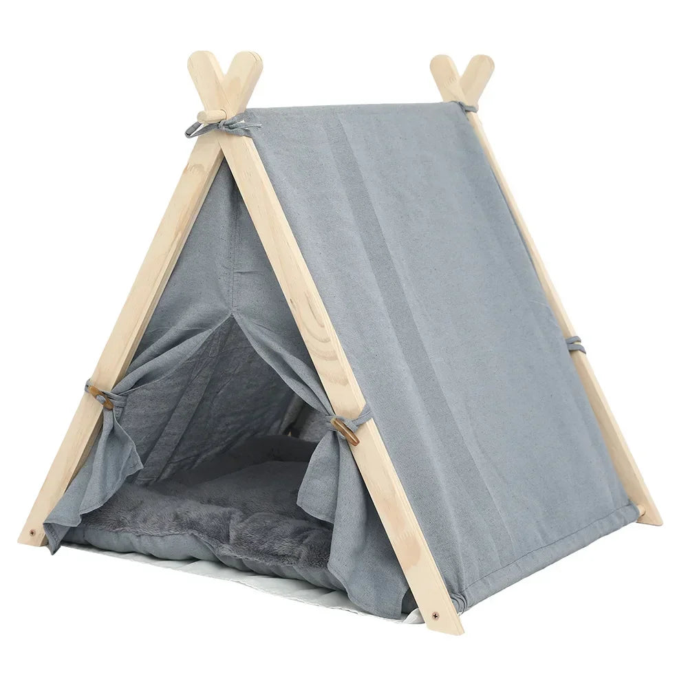 Pet Tent House Cat Bed Portable Dog Cat Universal Teepee Foldable Puppy Kitten Indoor Outdoor Kennels For Pet Tent  Animals Bed