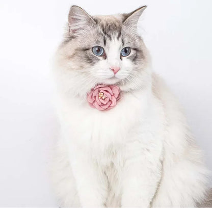 Pet Collar Cute Bow Durable Cat Collars Adjustable Kitten Necklace Tie Cat Puppy Collar Flower Safety Button Pet Gift Supplies