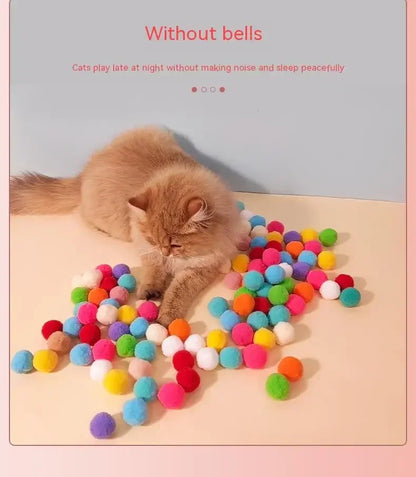 Pet Funny Cat Interactive Teaser Training Toy Creative Kittens Mini Pompoms Games Toys Pets Supplies Accessories Toys for Cat
