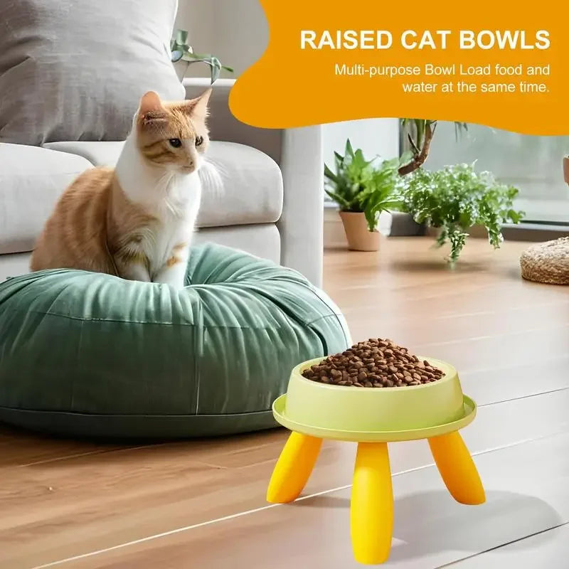 Fashionable Pet Feeding Bowl for Cats Dogs high Legged Bowl Anti-Vomit Pet Feeder Raised Kitten Dish for Puppy Daily Use