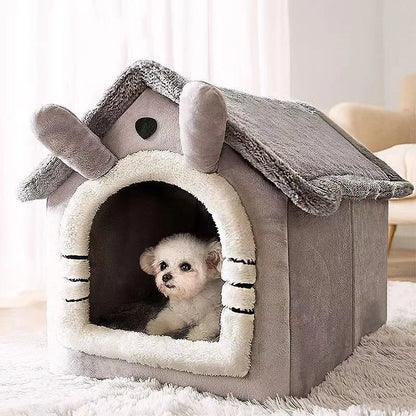 Indoor Warm Dog House Soft Pet Bed Tent House Dog Kennel Cat Bed With Removable Cushion Suitable For Small Medium Large Pets Ind
