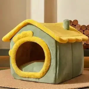 Indoor Warm Dog House Soft Pet Bed Tent House Dog Kennel Cat Bed With Removable Cushion Suitable For Small Medium Large Pets Ind