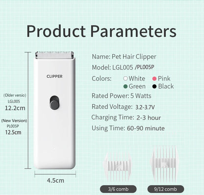 Pet grooming hospital for cats and dogs, low-noise electric push shear, electric waterproof, professional wireless shaving
