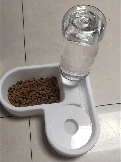 Double Dog and Cat Bowl-Pet and Food Bowl Set with, Pet Feeding Bowl Suitable for Cats and Small Dogs