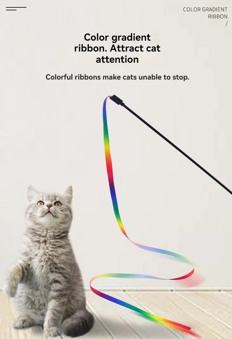 1 PC Teasing Cat Stick Outside Teasing Cat Toys Teasing Cat Teasing Dog Toys Teasing Cat Stick Interactive Fun Pet Supplies