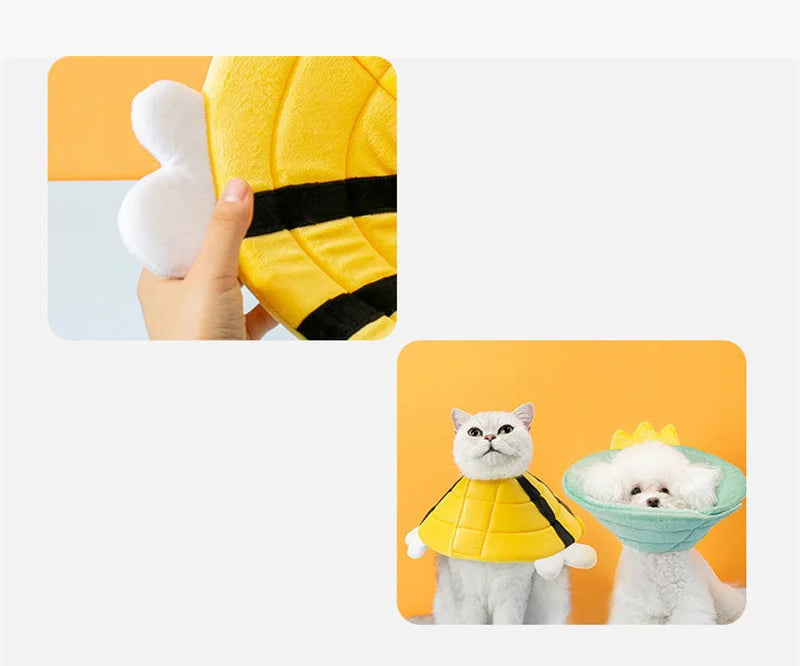 Animal Pet Elizabethan Collar Cat Postoperative Collar for Small Dogs Lick and Bite Protection Headgear Puppy Neck Accessories
