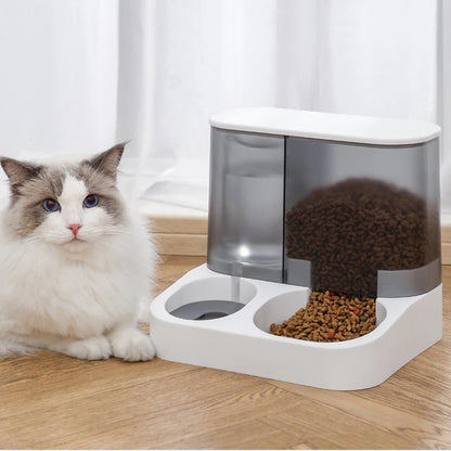 Cat cat bowl small dog double bowl automatic feeder dog bowl automatic drinking water pet supplies