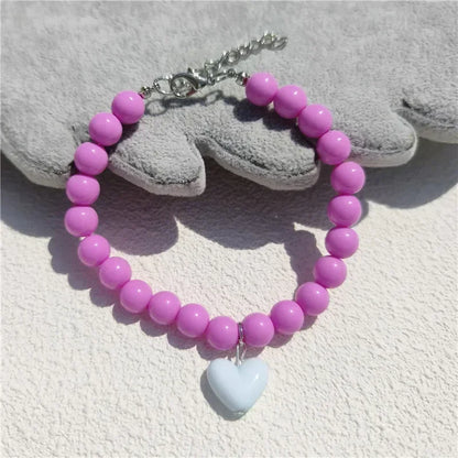 Cute Cat Collar Puppy Accessories Pet Pearl Collar Dog Princess Necklace Cat Jewelry Dog Chain Chihuahua Wedding Jewelry