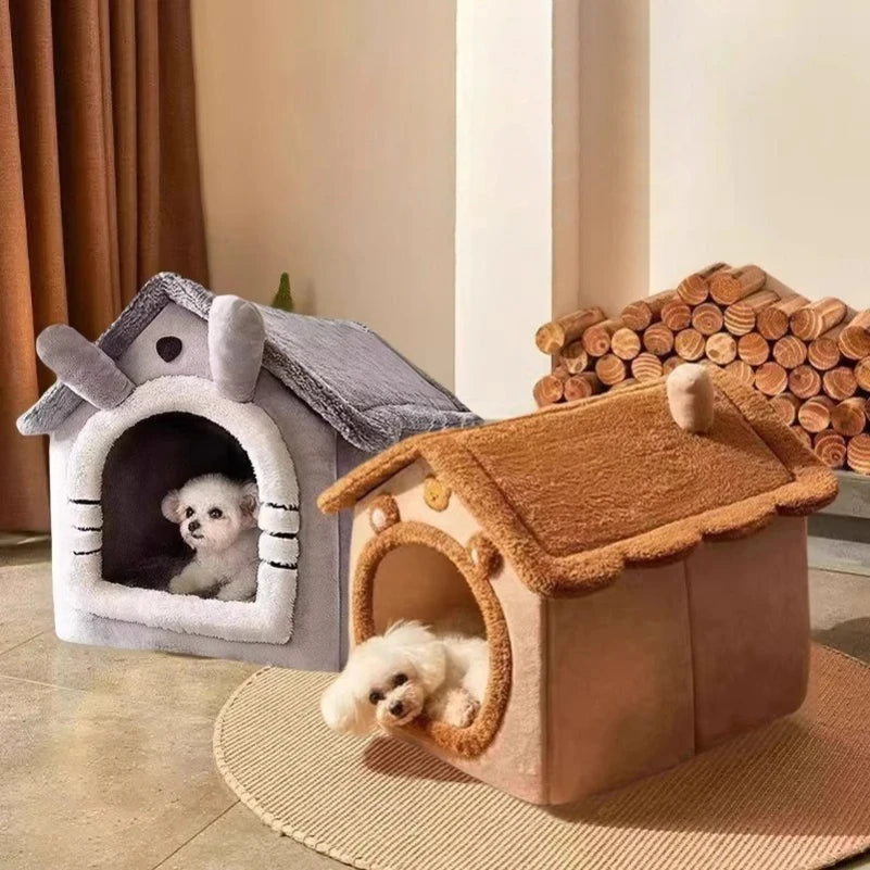 Pet Supplies Bed House Foldable Pet House Removable Washable Cat House Puppy Cave Sofa for Small Dogs and Small and Medium Cats