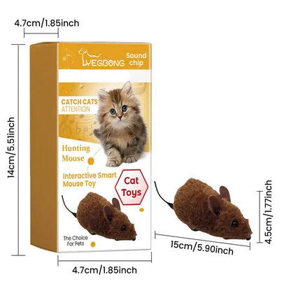 Pet Mouse Toy For Cats Dogs Plush Electronic Sound Interactive Smart Mice Animal Toys Self Fun Relieve Boredom