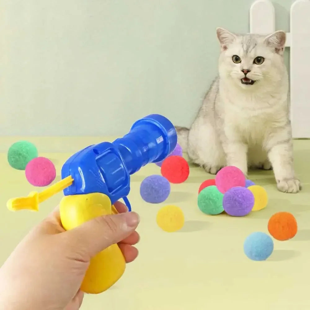Pet Funny Cat Interactive Teaser Training Toy Creative Kittens Mini Pompoms Games Toys Pets Supplies Accessories Toys for Cat