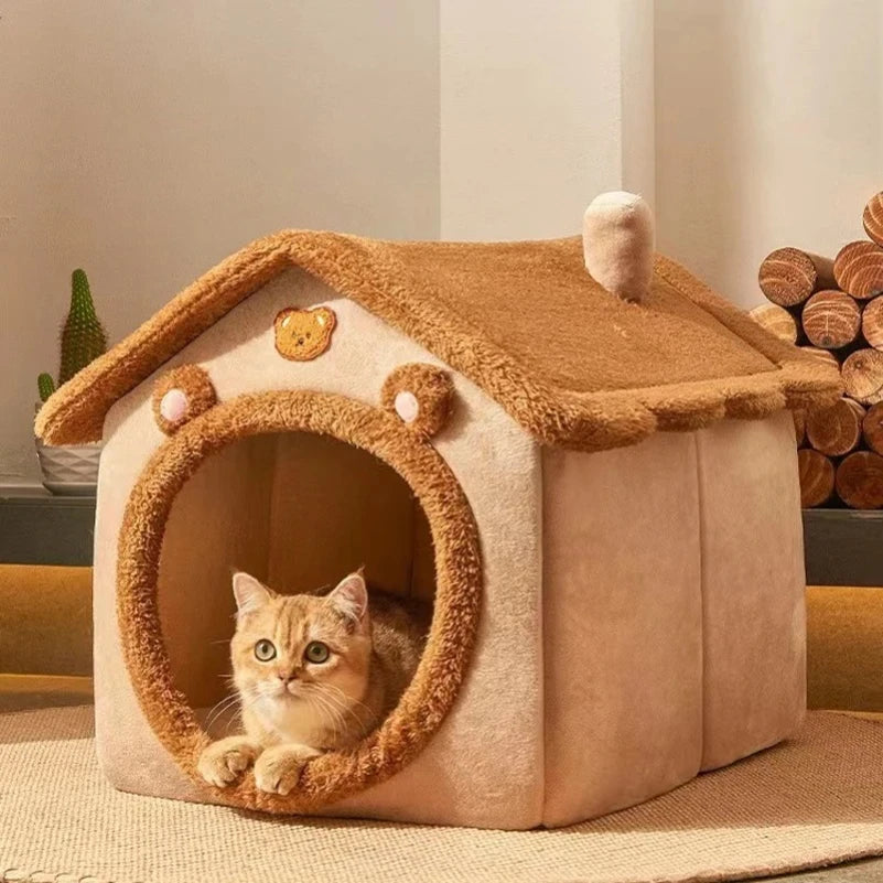 Pet Supplies Bed House Foldable Pet House Removable Washable Cat House Puppy Cave Sofa for Small Dogs and Small and Medium Cats