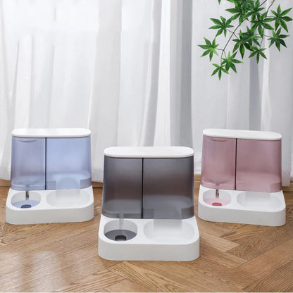 Cat cat bowl small dog double bowl automatic feeder dog bowl automatic drinking water pet supplies