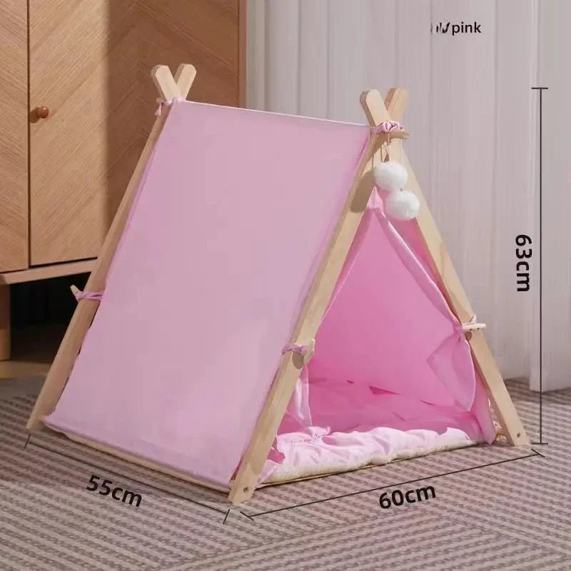 Pet Tent House Cat Bed Portable Dog Cat Universal Teepee Foldable Puppy Kitten Indoor Outdoor Kennels For Pet Tent  Animals Bed