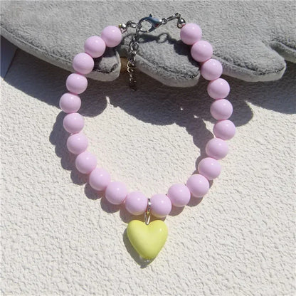 Cute Cat Collar Puppy Accessories Pet Pearl Collar Dog Princess Necklace Cat Jewelry Dog Chain Chihuahua Wedding Jewelry