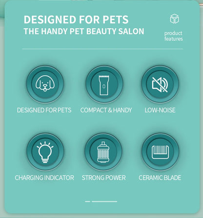 Pet grooming hospital for cats and dogs, low-noise electric push shear, electric waterproof, professional wireless shaving