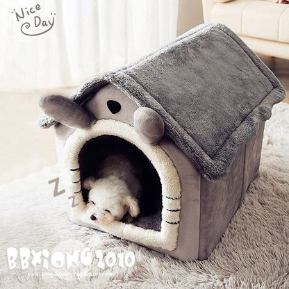Indoor Warm Dog House Soft Pet Bed Tent House Dog Kennel Cat Bed With Removable Cushion Suitable For Small Medium Large Pets Ind