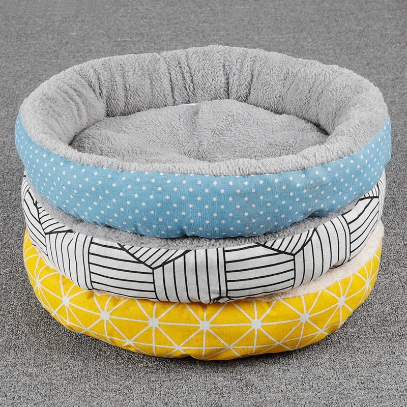 Pet Cat and Dog Bed Warm Comfortable Dog House Soft PP Cotton Nest Dog Basket Mat Kennel Dog Bed Dog Mat Pet Bed Pet Supplies