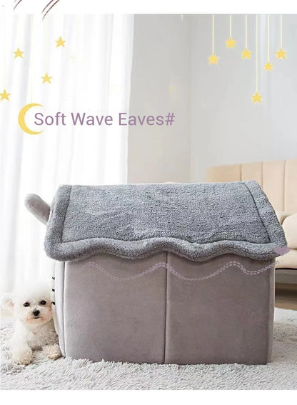 Indoor Warm Dog House Soft Pet Bed Tent House Dog Kennel Cat Bed With Removable Cushion Suitable For Small Medium Large Pets Ind