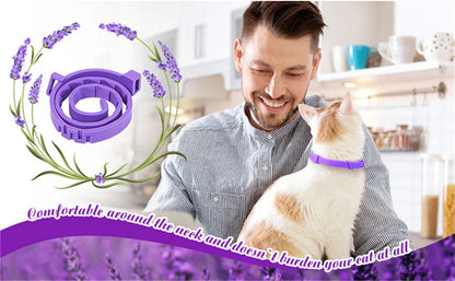 Pet Calming Collar For Cats Dogs Adjustable Anxiety Pheromone Reducing Pet Collar Lasting Natural Calm Relax Soothing Collars
