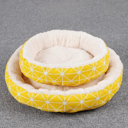 Pet Cat and Dog Bed Warm Comfortable Dog House Soft PP Cotton Nest Dog Basket Mat Kennel Dog Bed Dog Mat Pet Bed Pet Supplies