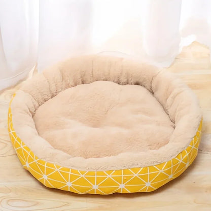 Pet Cat and Dog Bed Warm Comfortable Dog House Soft PP Cotton Nest Dog Basket Mat Kennel Dog Bed Dog Mat Pet Bed Pet Supplies