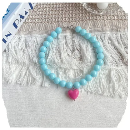 Cute Cat Collar Puppy Accessories Pet Pearl Collar Dog Princess Necklace Cat Jewelry Dog Chain Chihuahua Wedding Jewelry