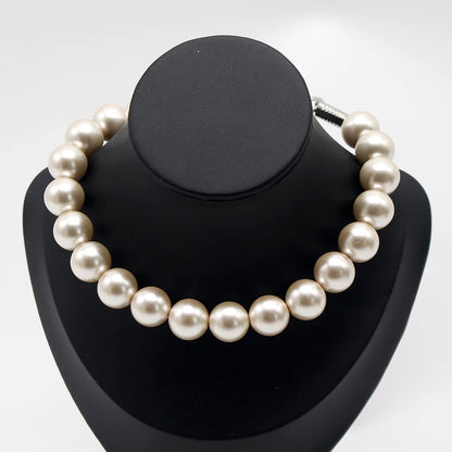 Dog Pearl Collars for Large Dogs Cats Pet Necklace Jewelry Chihuahua Yorkie Girl Clothing Dress Costume Accessories Wire Rope