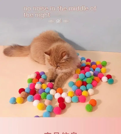 Pet Funny Cat Interactive Teaser Training Toy Creative Kittens Mini Pompoms Games Toys Pets Supplies Accessories Toys for Cat