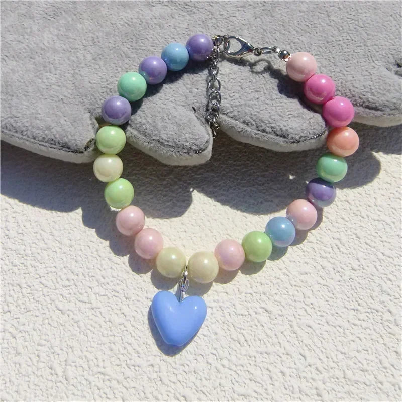 Cute Cat Collar Puppy Accessories Pet Pearl Collar Dog Princess Necklace Cat Jewelry Dog Chain Chihuahua Wedding Jewelry