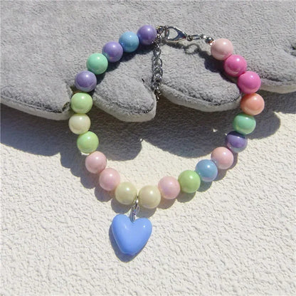 Cute Cat Collar Puppy Accessories Pet Pearl Collar Dog Princess Necklace Cat Jewelry Dog Chain Chihuahua Wedding Jewelry