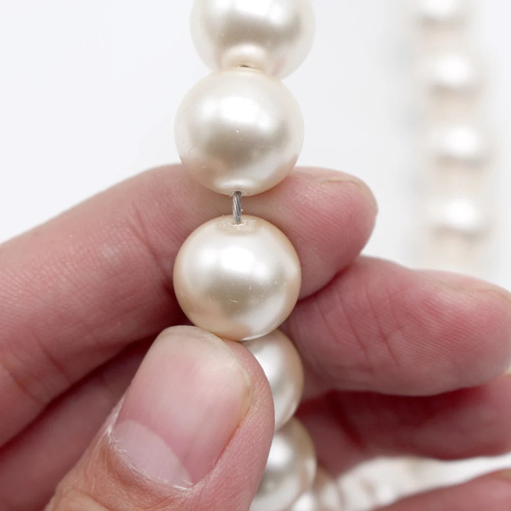 Dog Pearl Collars for Large Dogs Cats Pet Necklace Jewelry Chihuahua Yorkie Girl Clothing Dress Costume Accessories Wire Rope