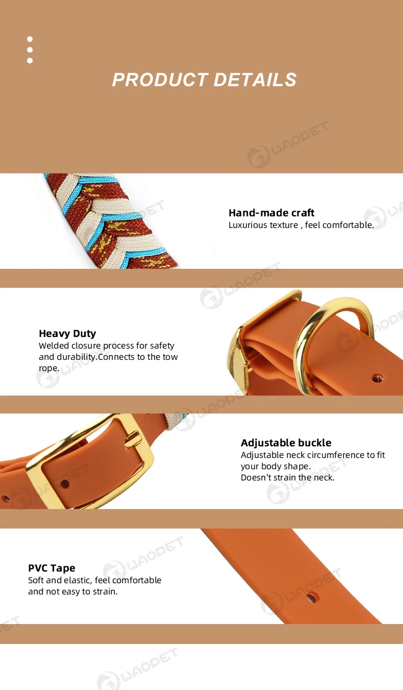 Pet Supplies Handmade Dog Collar Fashion Colorful Design Cat Neck Ring For Outdoor Walking Dog Collar High-End Adjustable Collar