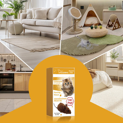 Pet Mouse Toy For Cats Dogs Plush Electronic Sound Interactive Smart Mice Animal Toys Self Fun Relieve Boredom